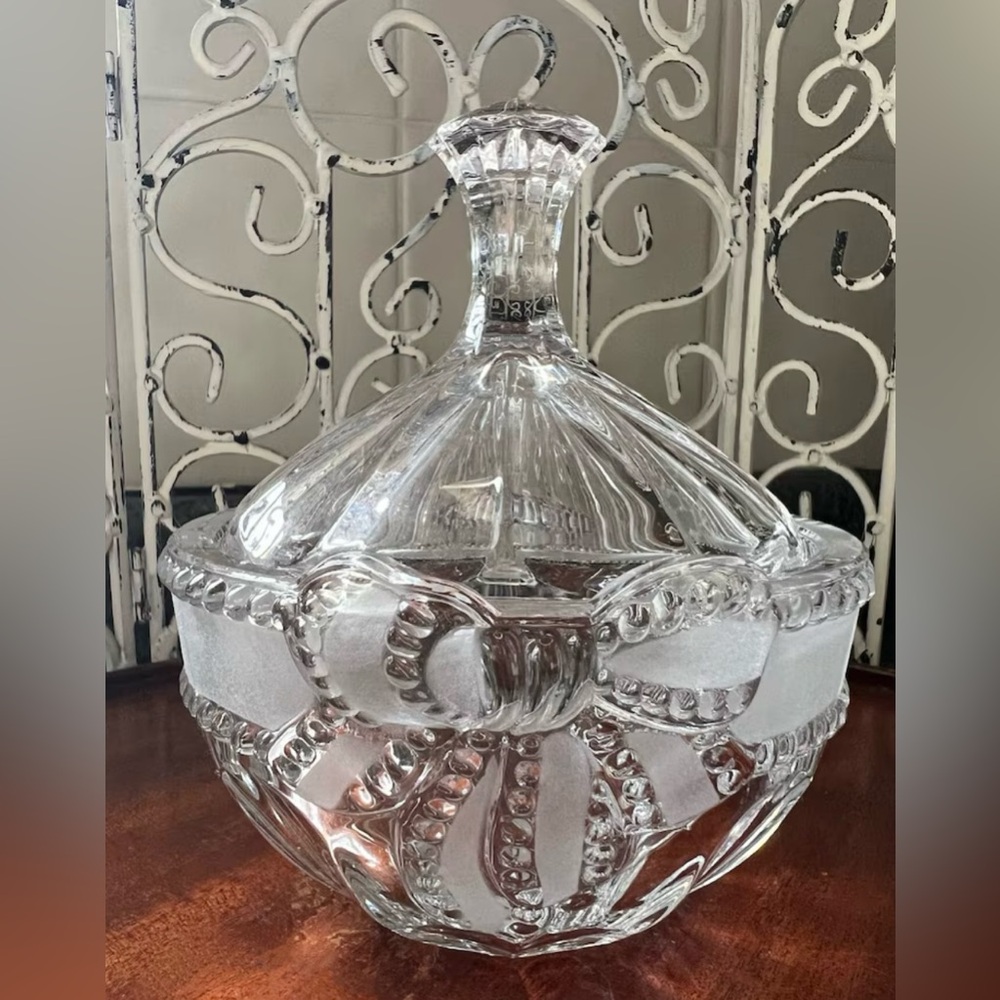 Vintage crystal candy jar